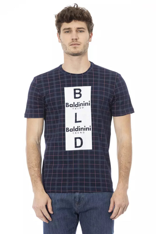 Camiseta de algodón azul Baldinini Trend para hombre