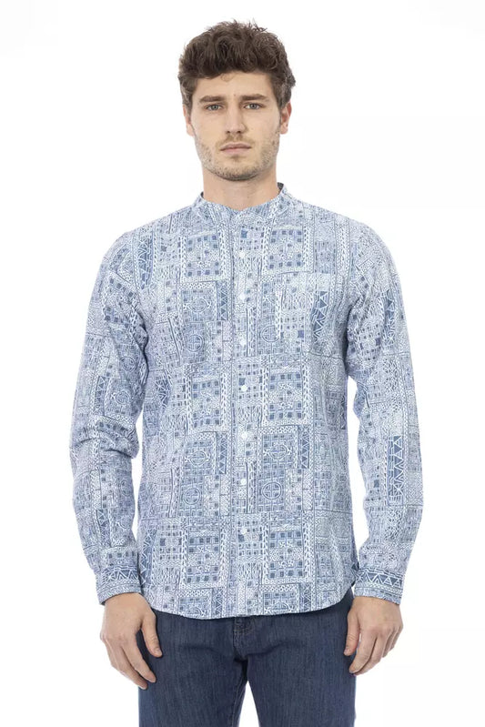 Camisa de algodón azul claro para hombre Baldinini Trend