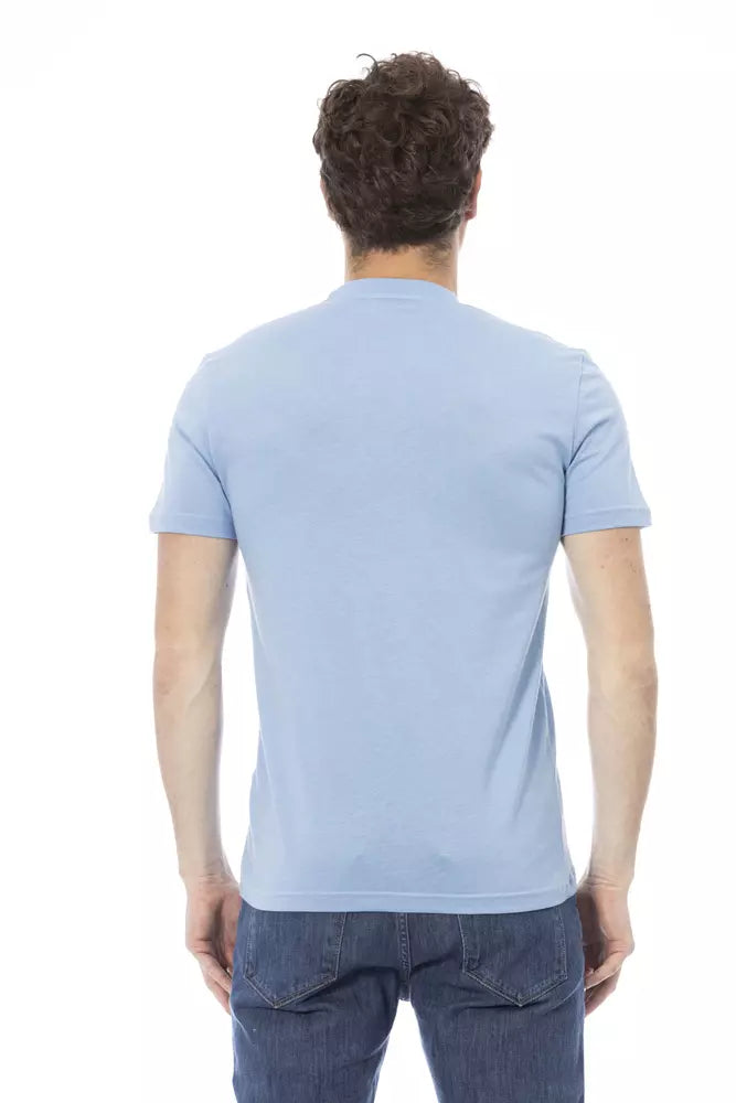 Camiseta de algodón azul claro para hombre Baldinini Trend