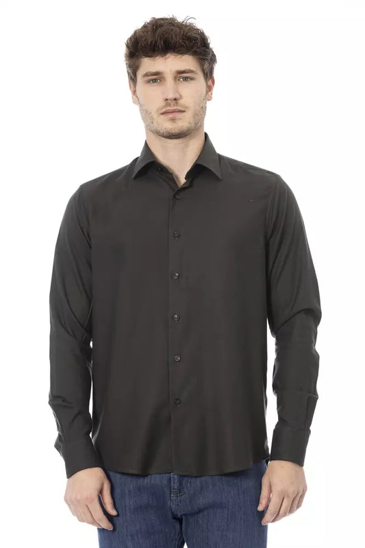 Camisa Baldinini Trend de algodón verde para hombre