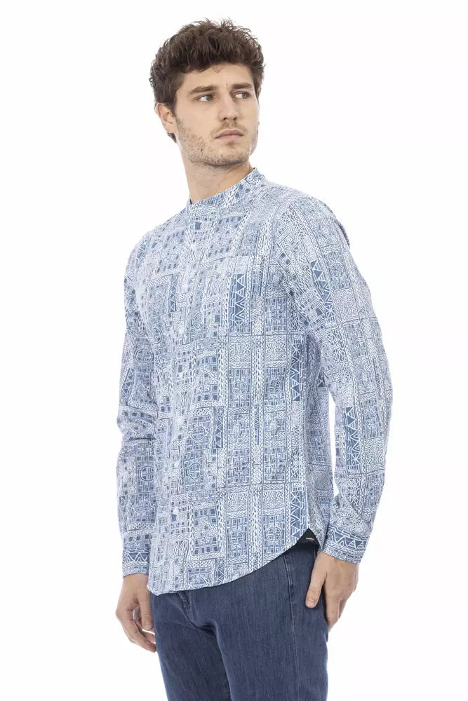 Camisa de algodón azul claro para hombre Baldinini Trend