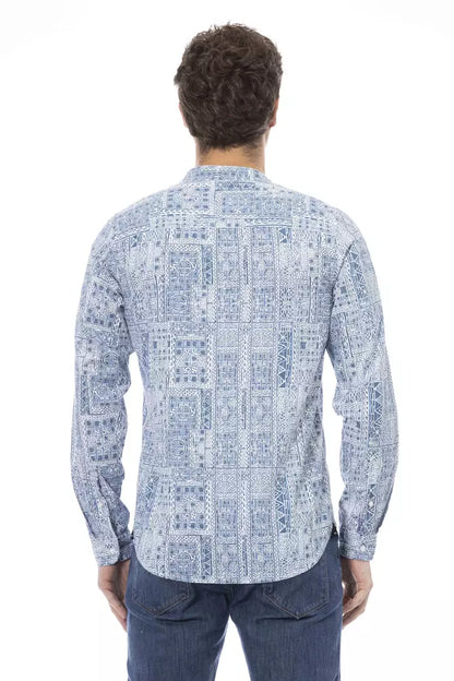 Camisa de algodón azul claro para hombre Baldinini Trend