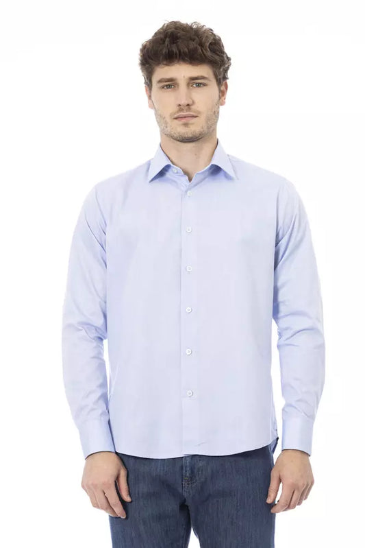 Camisa de algodón azul claro para hombre Baldinini Trend