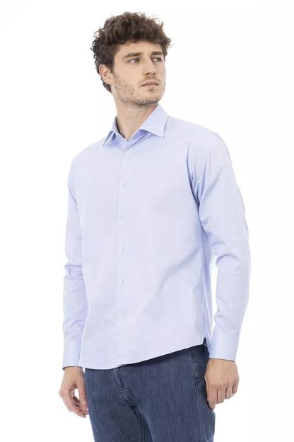 Camisa de algodón azul claro para hombre Baldinini Trend