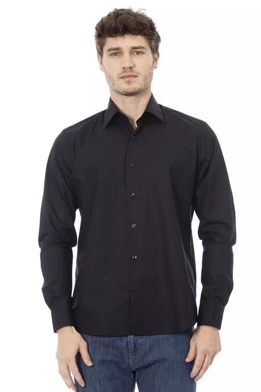 Camisa de algodón negra para hombre Baldinini Trend