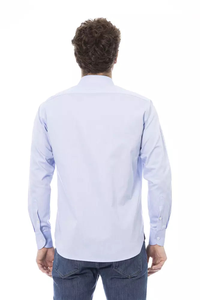 Camisa de algodón azul claro para hombre Baldinini Trend