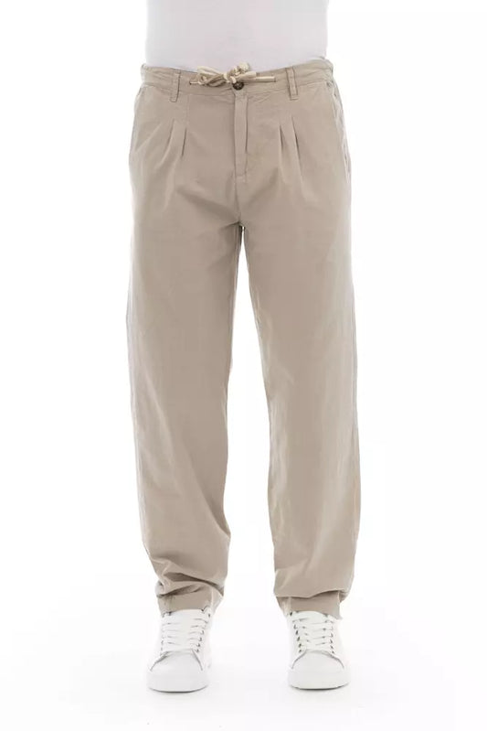 Pantalones chinos de algodón beige para hombre Baldinini Trend