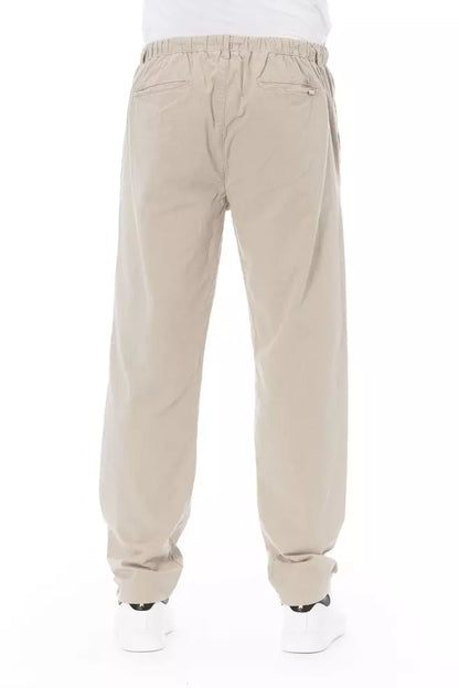 Pantalones chinos de algodón beige para hombre Baldinini Trend