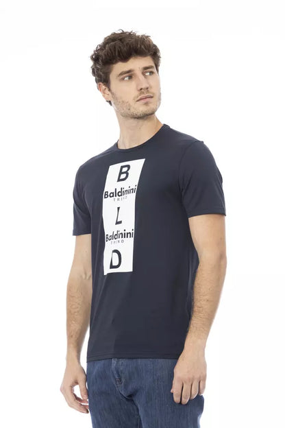 Camiseta de algodón azul Baldinini Trend para hombre