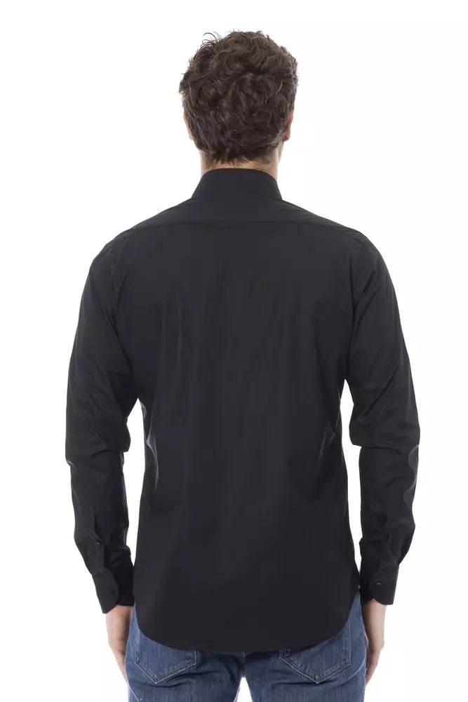 Camisa de algodón negra para hombre Baldinini Trend