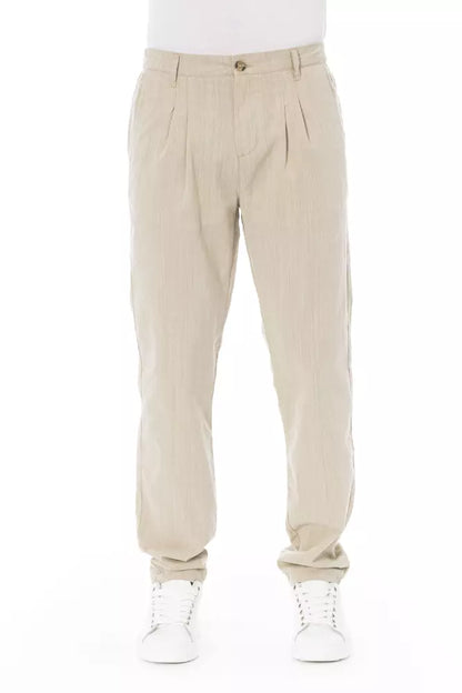 Pantalones chinos de algodón beige para hombre Baldinini Trend