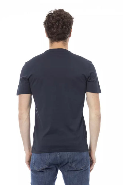 Camiseta de algodón azul Baldinini Trend para hombre