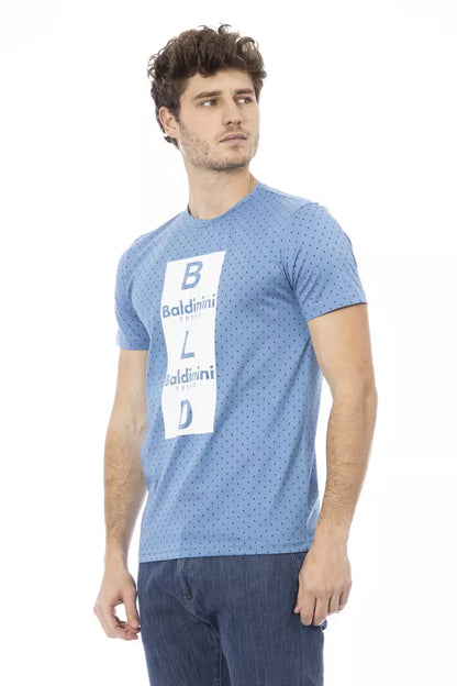 Camiseta de algodón azul claro para hombre Baldinini Trend