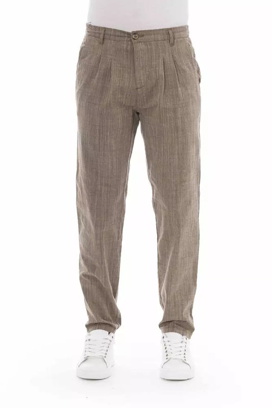 Pantalones chinos de algodón beige para hombre Baldinini Trend