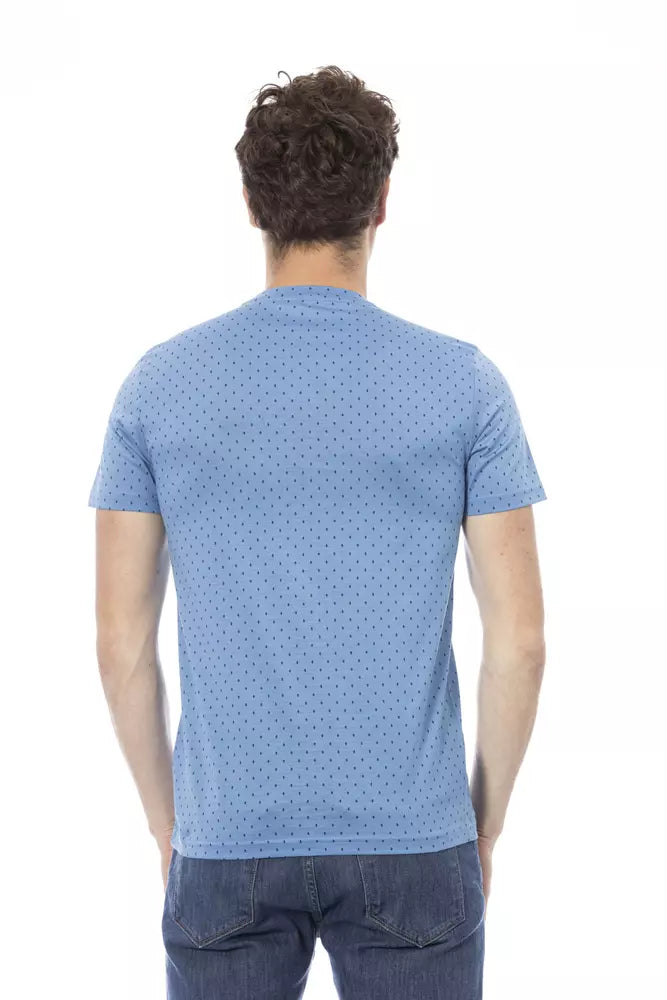 Camiseta de algodón azul claro para hombre Baldinini Trend