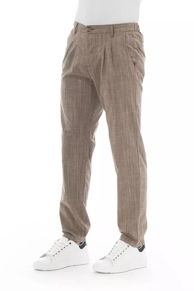 Pantalones chinos de algodón beige para hombre Baldinini Trend