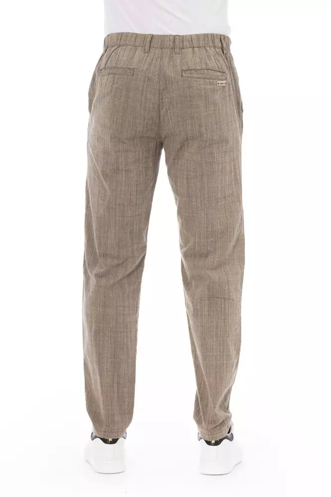 Pantalones chinos de algodón beige para hombre Baldinini Trend