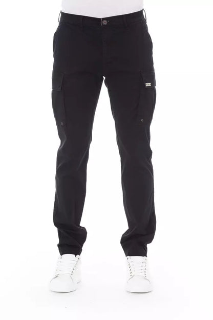 Pantalón cargo de algodón negro para hombre Baldinini Trend