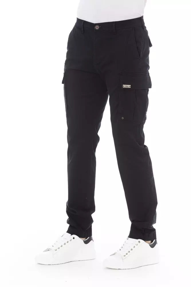 Pantalón cargo de algodón negro para hombre Baldinini Trend