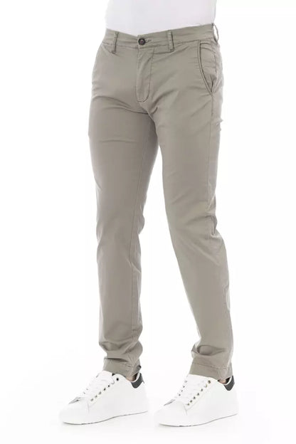 Pantalón chino de algodón beige para hombre Baldinini Trend