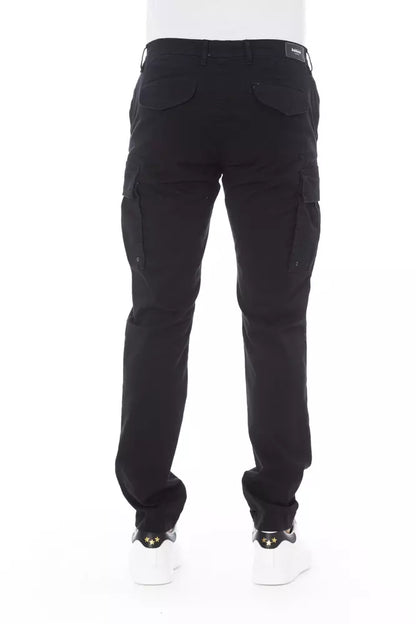 Pantalón cargo de algodón negro para hombre Baldinini Trend