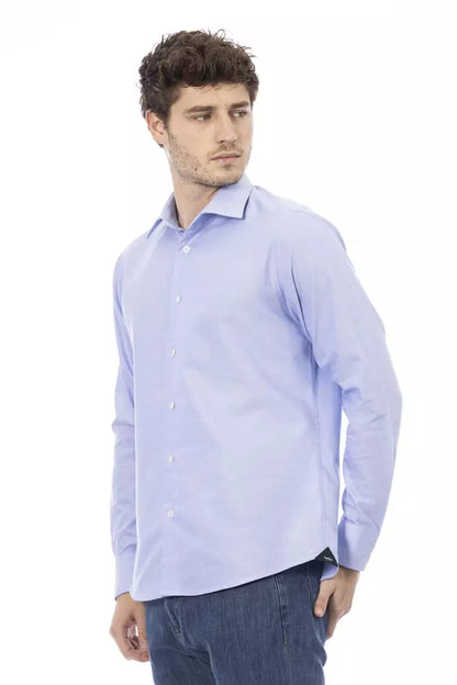 Camisa de algodón azul claro para hombre Baldinini Trend