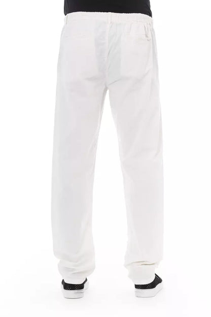 Baldinini Trend White Cotton Herr Byxa