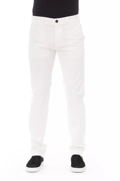 Baldinini Trend Vit Cotton Men Chino Byxa