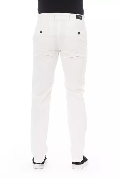 Baldinini Trend Vit Cotton Men Chino Byxa