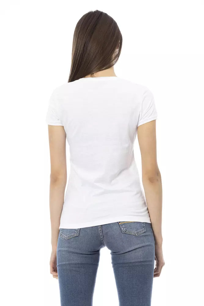 Trussardi Action Vit T-shirt i bomull