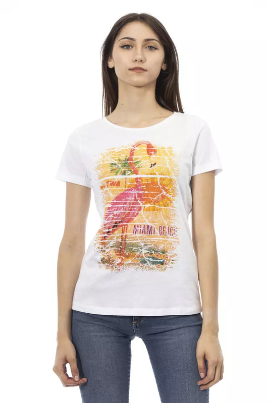 Trussardi Action Chic Vit T-shirt med grafisk stil