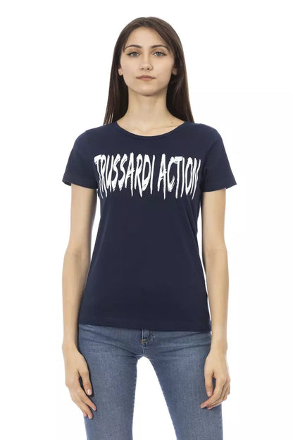 Trussardi Action Blå bomull T-shirt för kvinnor