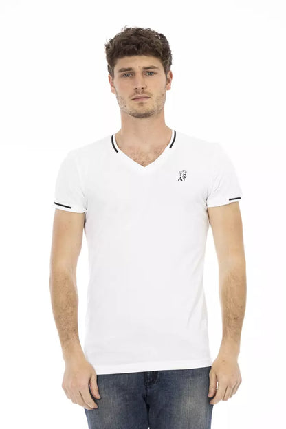 Camiseta de algodón blanca para hombre Trussardi Action