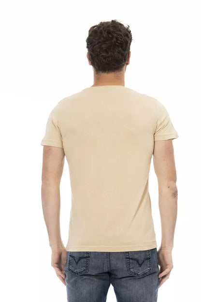 Camiseta de algodón beige para hombre Trussardi Action