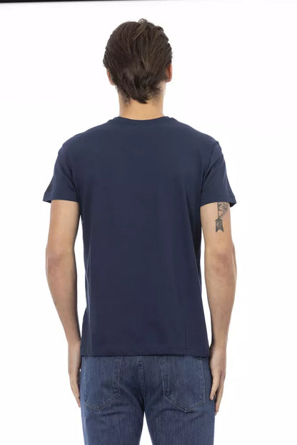 Trussardi Action Blå bomull T-shirt för män