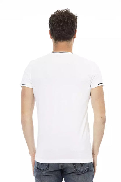 Camiseta de algodón blanca para hombre Trussardi Action