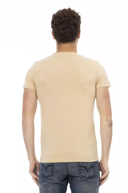 Camiseta de algodón beige para hombre Trussardi Action