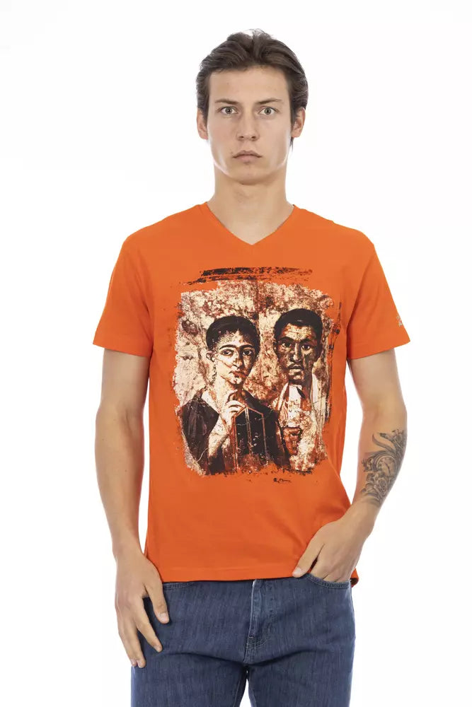 Camiseta de algodón naranja Action de Trussardi para hombre