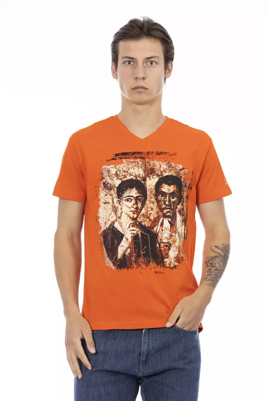 Trussardi Action Orange bomull män T-shirt