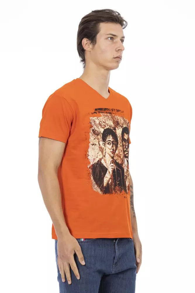 Camiseta de algodón naranja Action de Trussardi para hombre