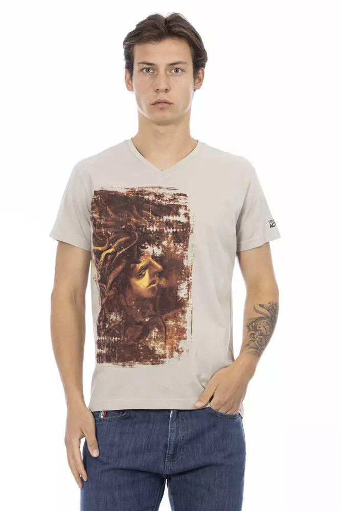 Trussardi Action Beige bomull män T-shirt