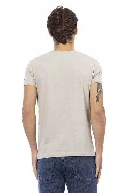 Camiseta de algodón beige para hombre Trussardi Action