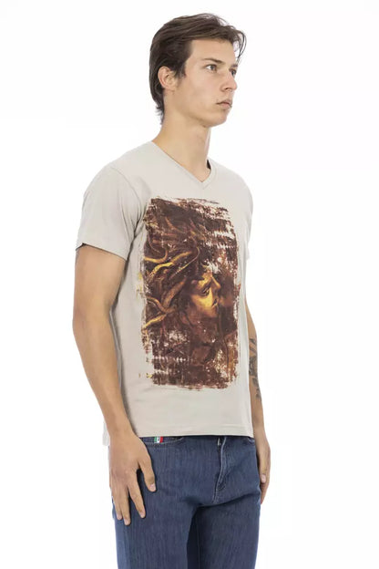 Trussardi Action Beige bomull män T-shirt