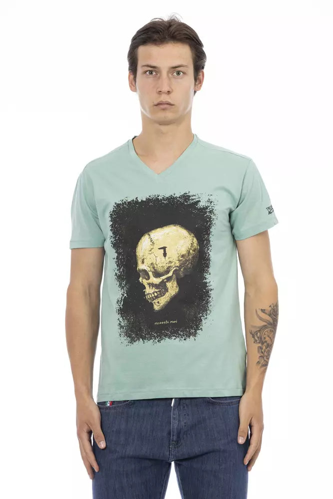 Camiseta de algodón verde Action de Trussardi para hombre