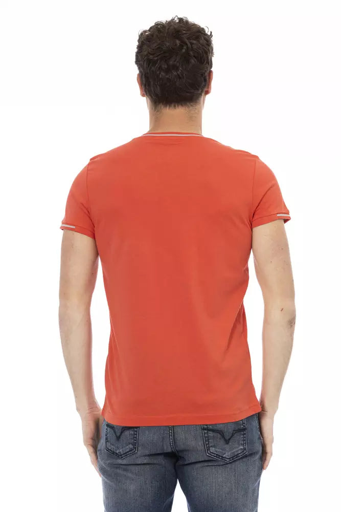 Trussardi Action Orange bomull män T-shirt