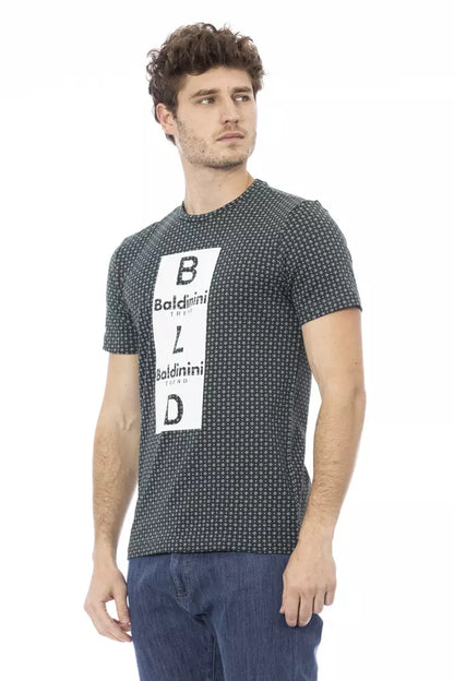 Camiseta de algodón verde Baldinini Trend para hombre