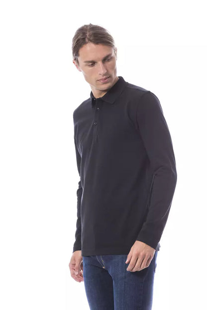 Polo de algodón negro Verri para hombre