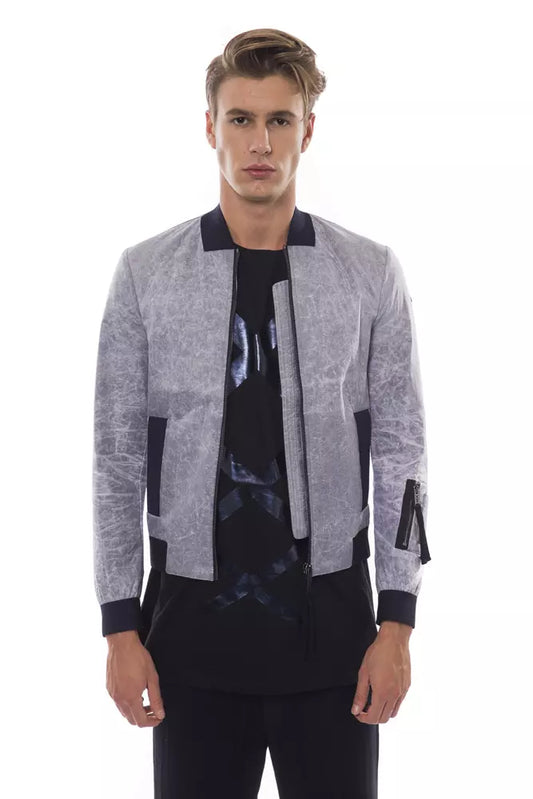 Nicolo Tonetto Cazadora bomber gris de poliéster para hombre