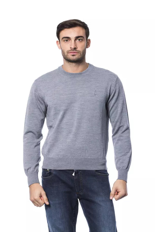 Suéter de hombre en merino gris Billionaire Italian Couture