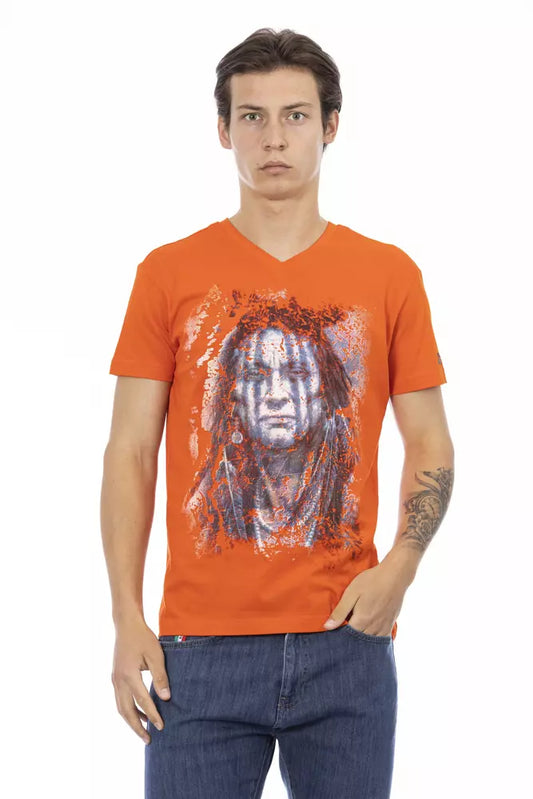 Trussardi Action Orange bomull män T-shirt